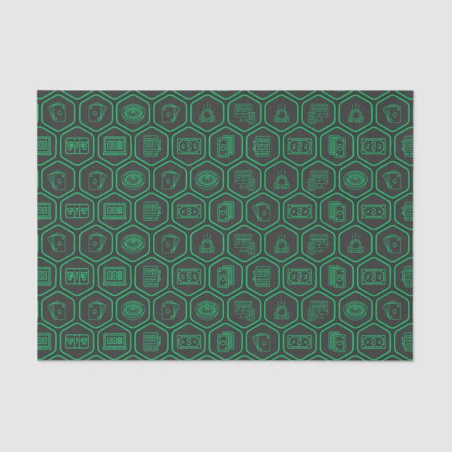 Papel De Seda Padrão Geométrico Legal da Matriz do Casino (Frente )