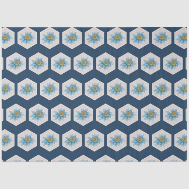 Papel De Seda Padrão Geométrico Lily Flower Japonês (Frente )