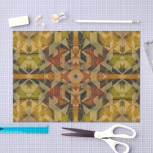 Papel De Seda Padrão geométrico marrom abstrato