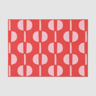 Papel De Seda Padrão Geométrico Moderno do Meio século Retroativ