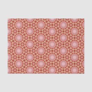 Papel De Seda Padrão Geométrico Moderno Elegante Laranja e Rosa