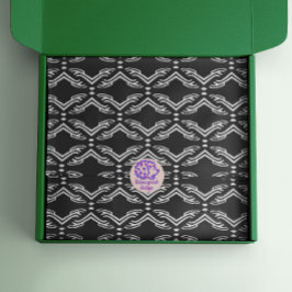 Papel De Seda Padrão Geométrico Moderno, Preto E Branco