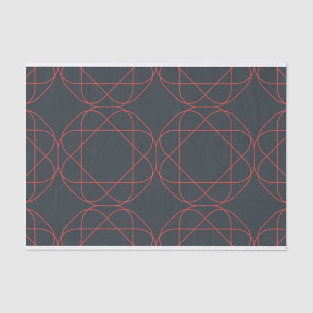Papel De Seda Padrão geométrico moderno, simples, fofo e lúdico (Frente )