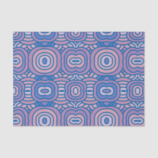 Papel De Seda Padrão Geométrico Retroativo em Azul e Rosa