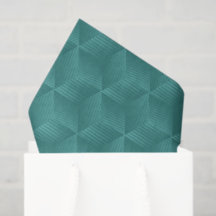 Padrão geométrico turquesa com um design de cubo 3