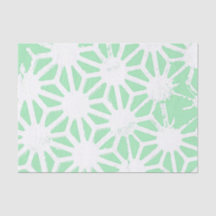 Papel De Seda Padrão geométrico verde