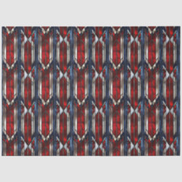 Papel De Seda Padrão Geométrico Vermelho Branco Azul Patriótico