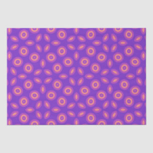 Papel De Seda Padrão Geométrico Vibrante em Tom Roxo e Coral