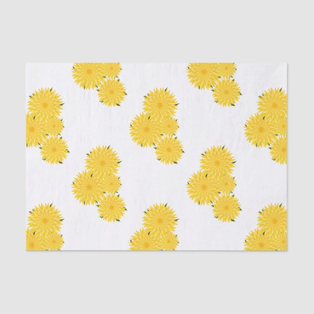 Papel De Seda Padrão gráfico de grupo Dandelion (Frente )