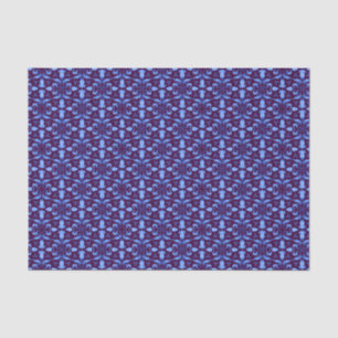 Papel De Seda Padrão gráfico de tulipa azul