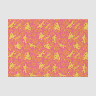 Papel De Seda Padrão Groovy Disco Scooby-Doo