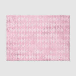 Papel De Seda Padrão Harlequim Rosa