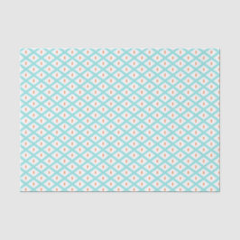 Papel De Seda Padrão Ikat Tribal do Teal e Laranja