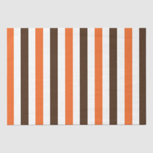 Papel De Seda Padrão Laranja Castanho Vertical Stripes