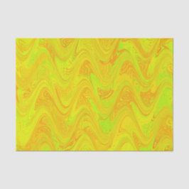 Papel De Seda Padrão Laranja Verde Amarelo de mármore