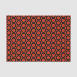 Papel De Seda Padrão Laranja Vermelho Preto