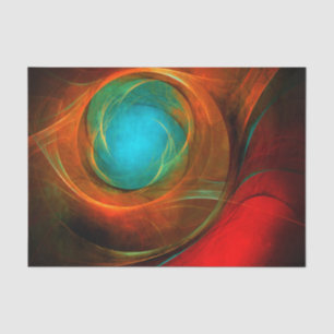 Papel De Seda Padrão Legal de Abstrato de Arte Fina Azul Moderna