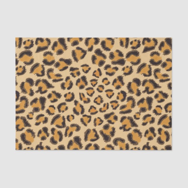 Papel De Seda Padrão leopardo (Frente )