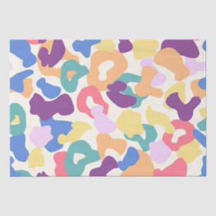 Papel De Seda Padrão-Leopardo Colorido