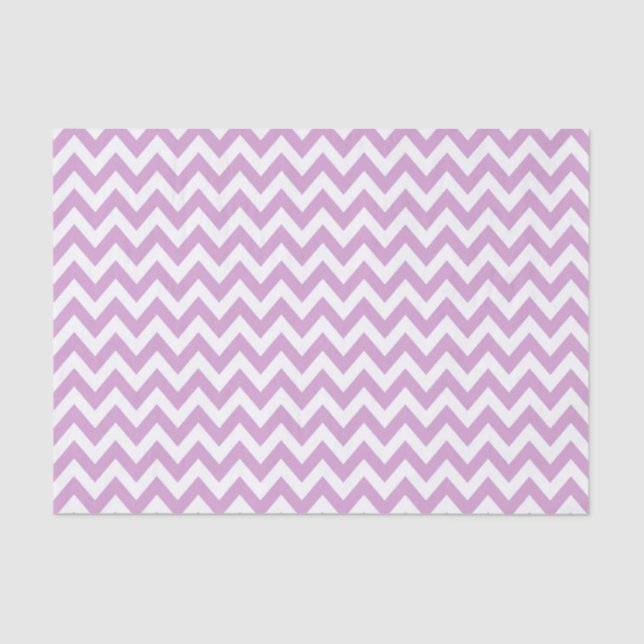 Papel De Seda Padrão Lilac ZigZag / Chevron (Frente )