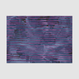 Papel De Seda Padrão Listrado Azul Marinho e Roxo