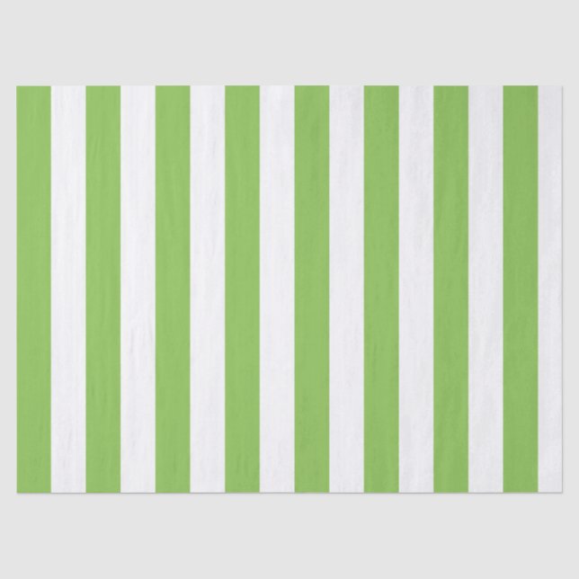 Papel De Seda Padrão Listrado Branco Verde Limão Luz Elegante (Frente )