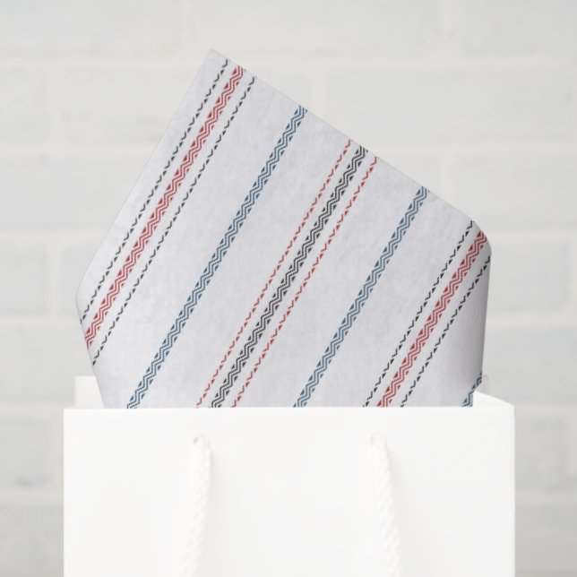 Papel De Seda Padrão listrado elegante. (Sacola de presentes)