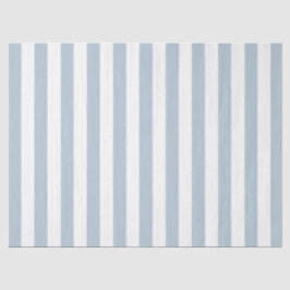 Papel De Seda Padrão Listrado Elegante Azul Claro e Branco