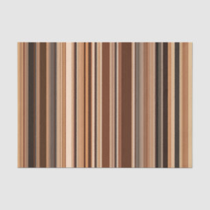 Papel De Seda Padrão Listrado Marrom