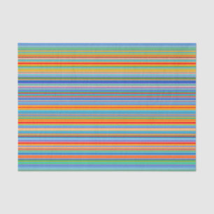 Papel De Seda Padrão Listrado Multicolorido