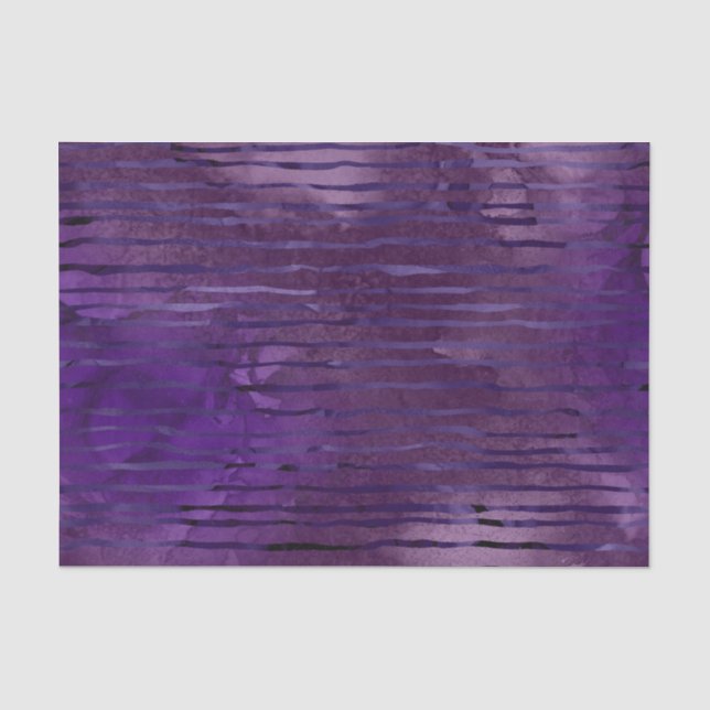 Papel De Seda Padrão Listrado Roxo (Frente )