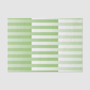 Papel De Seda Padrão Listrado Verde Branco