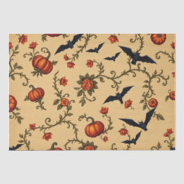 Papel De Seda Padrão Medieval Francês de Halloween