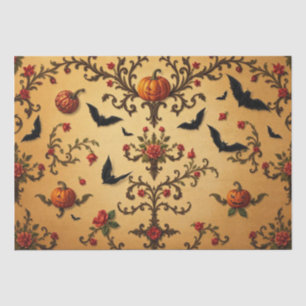 Papel De Seda Padrão Medieval Francês de Halloween