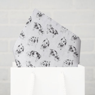 Papel De Seda Padrão Minimalista de Linha de Porco Cottagecore V