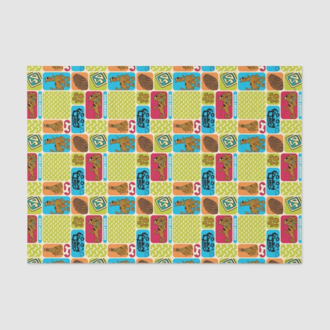 Papel De Seda Padrão Mistério Scooby-Doo (Frente )
