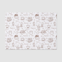 Papel De Seda Padrão moderno de café