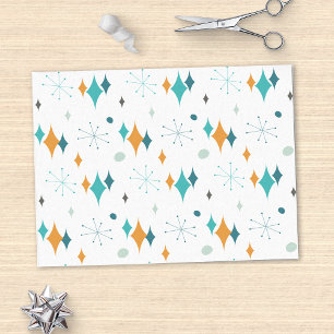 Papel De Seda Padrão moderno do Meio século de inicialização