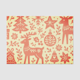 Papel de seda padrão natalino escandinavo