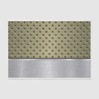PAPEL DE SEDA PADRÃO OLIVEIRO VERDE E METAL PRATA