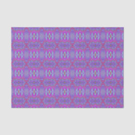 Papel De Seda Padrão Ondulado de Mármore Trippy Magenta e Azul