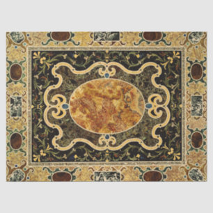 Papel De Seda Padrão Ornamental Antiquado De Gemstone Italiano
