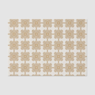 Papel De Seda Padrão Ornamentário Barroco Dourado Elegante Chic