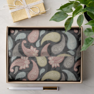 Papel De Seda Padrão Paisley