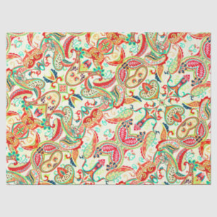 Papel De Seda Padrão paisley colorido fofo