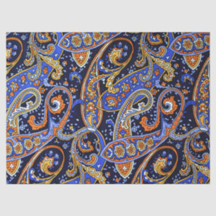 Papel De Seda Padrão Paisley Vintage, Desenho Floral Persa