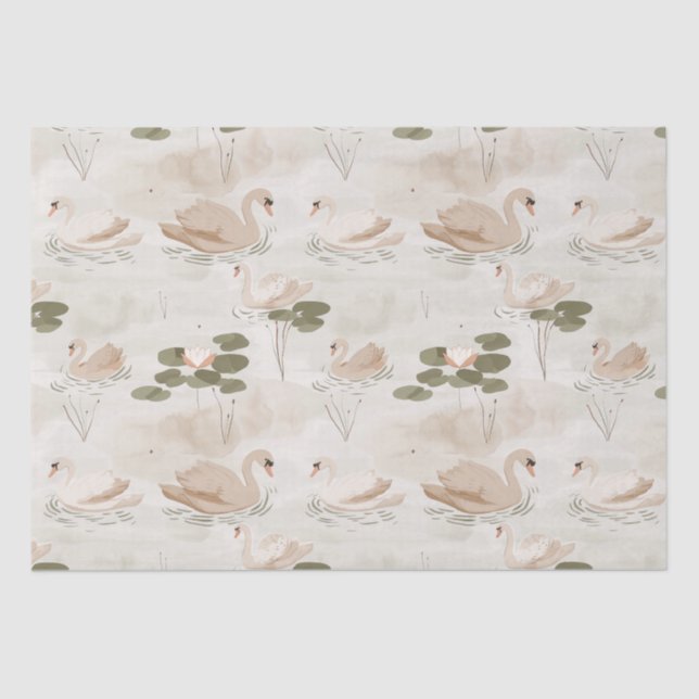 Papel De Seda Padrão pastel elegante (Frente )