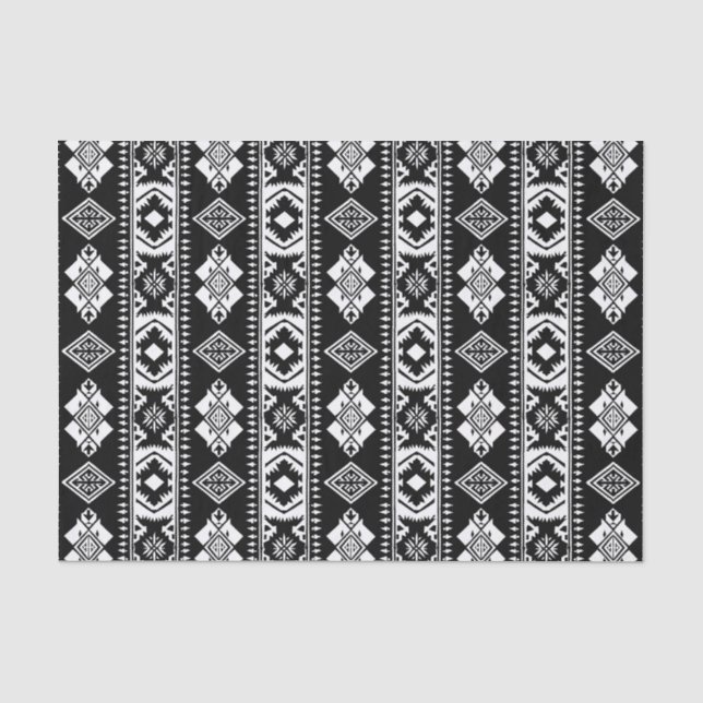 Papel De Seda Padrão preto branco ocidental (Frente )