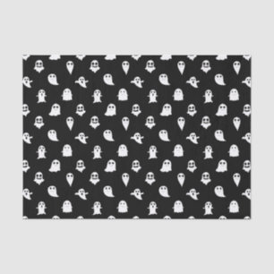 Papel De Seda Padrão preto e branco do Spooko Boo