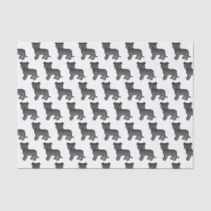 Papel De Seda Padrão Preto Inglês Esffiado Cute Cartoon Dog
